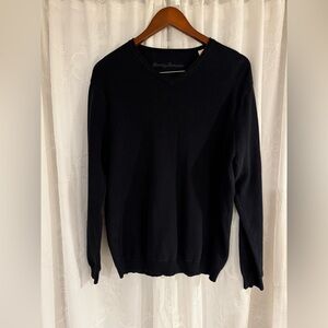 Tommy Bahama Black V-Neck Pullover Sweater Men’s M Medium Cotton